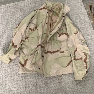 Military desert camo coat.